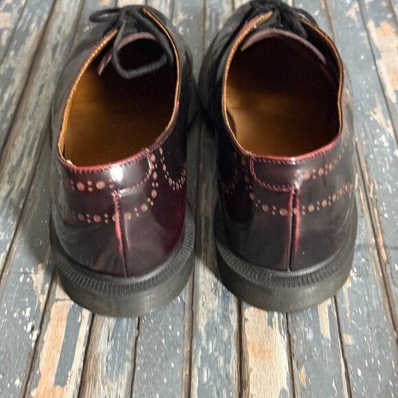 Dr Martens Charlotte Oxford Shoes Mens 9 Burgundy Leather Comfort Office main image 7